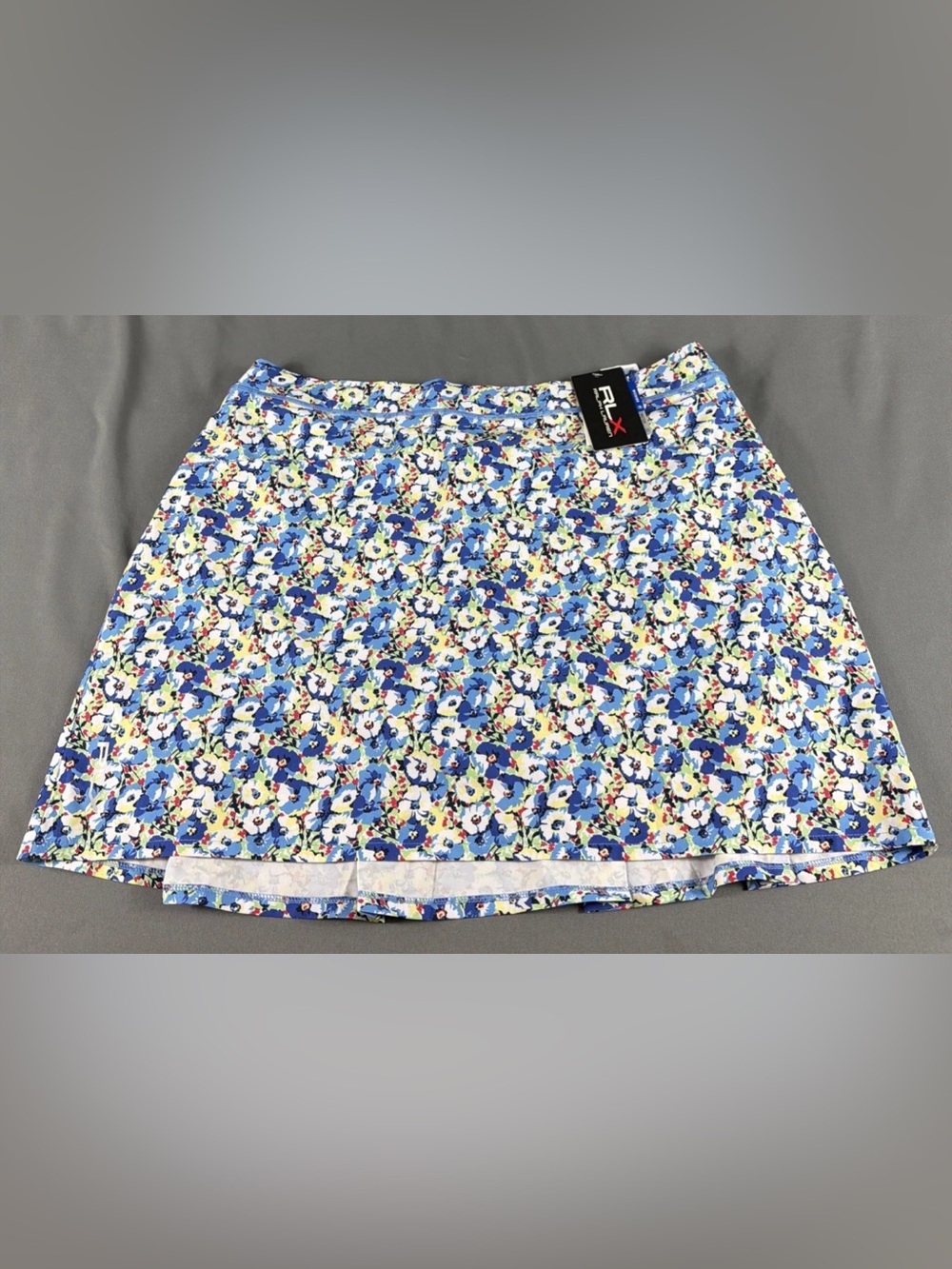 RLX Ralph Lauren Womens Golf Skort Floral Print Large Blue Multi NWT MSRP $148